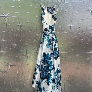 Speechless Blue and White Floral Maxi Dress